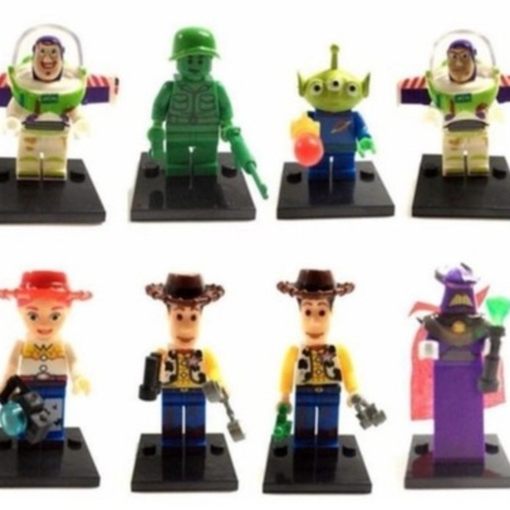 8 MiniFigure Toy Story Woody Buzz Lightyear Alien